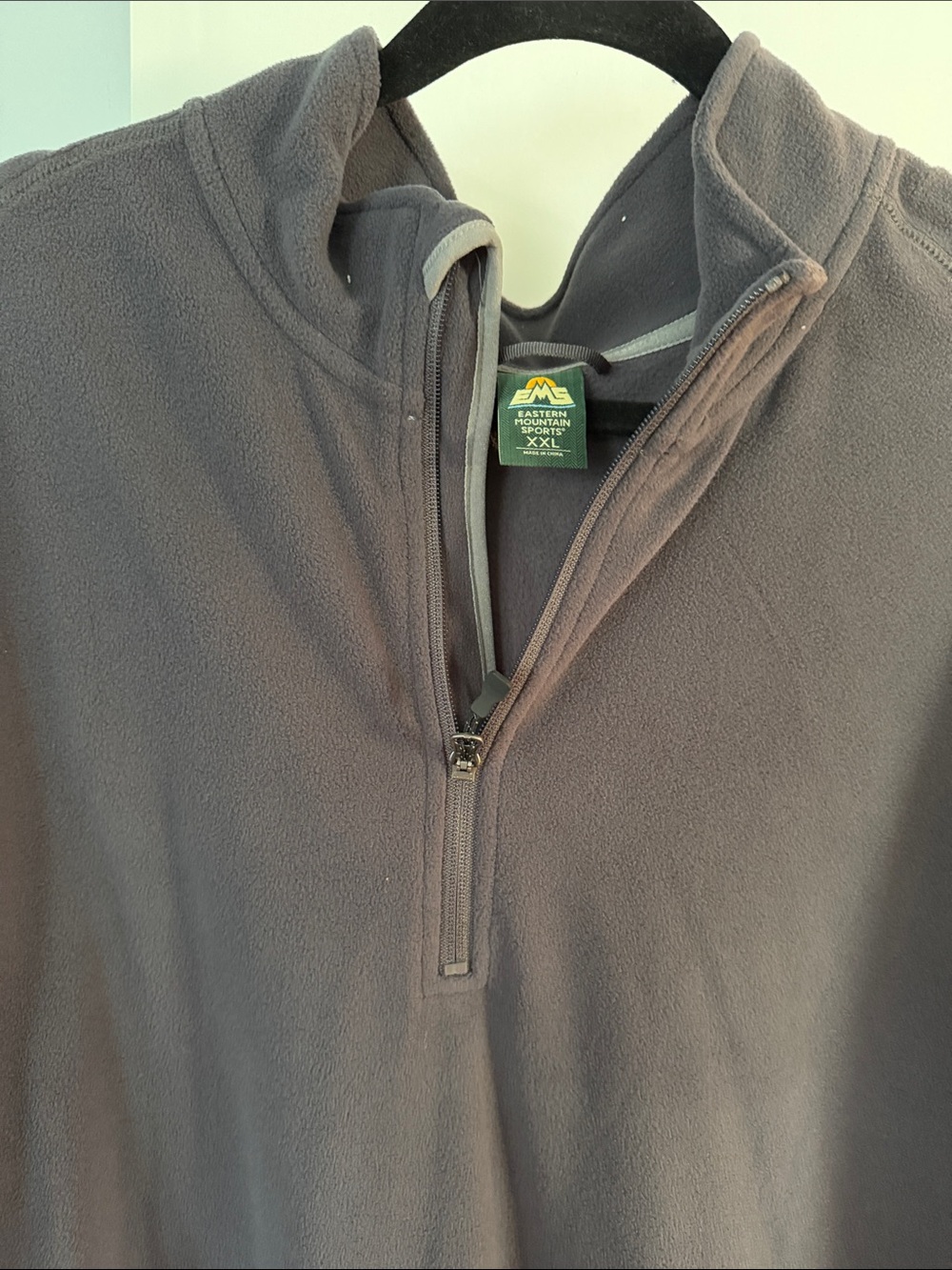 Eastern Mountain Sports Men's Gray Zip-Up Fleece Pullover